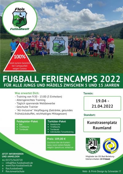 Fussballferiencamp 2022 -Raumland